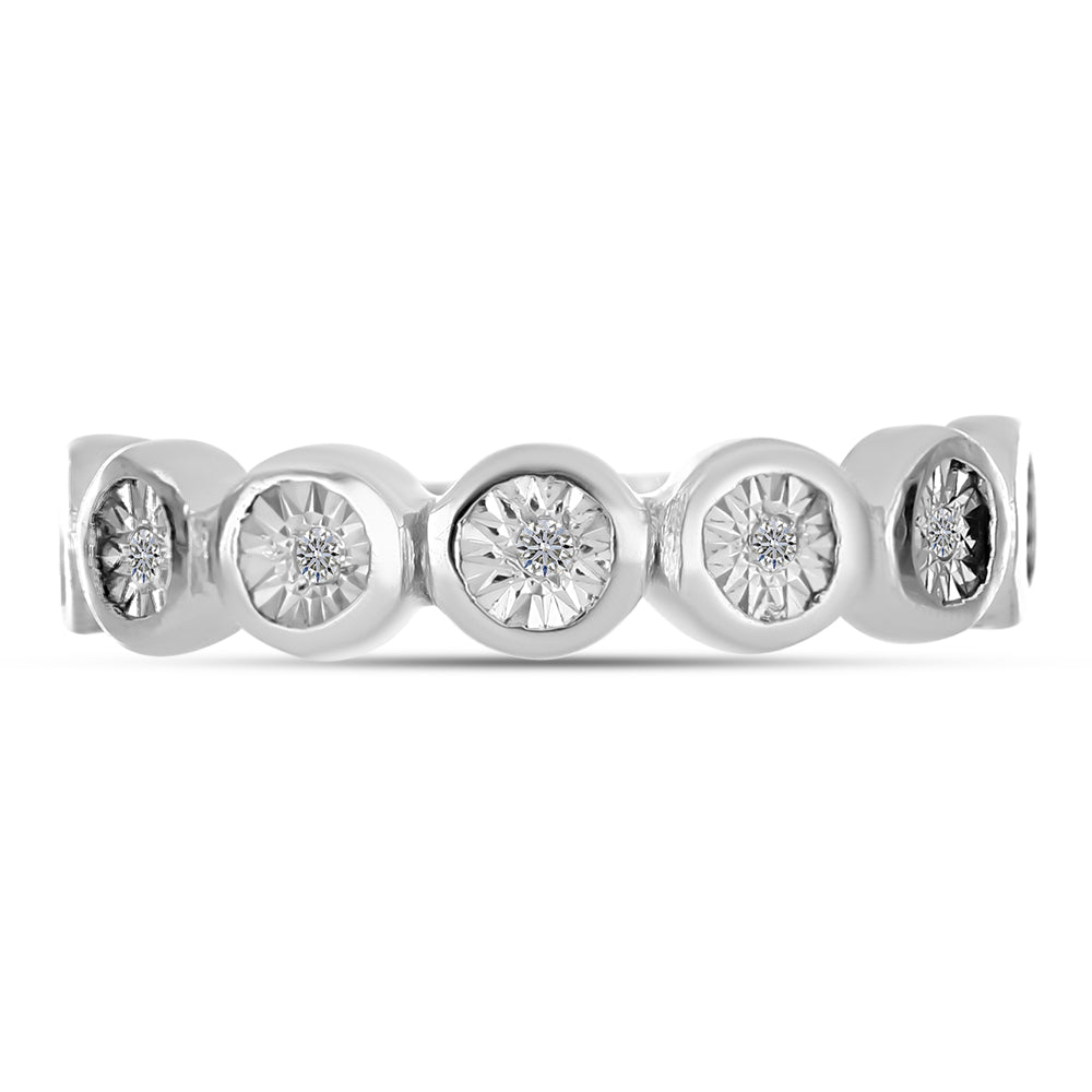 Anillo de Plata con Diamante blanco 1 
