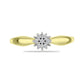 Anillo de Plata Bañada en Oro con Diamante blanco