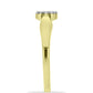 Anillo de Plata Bañada en Oro con Diamante blanco