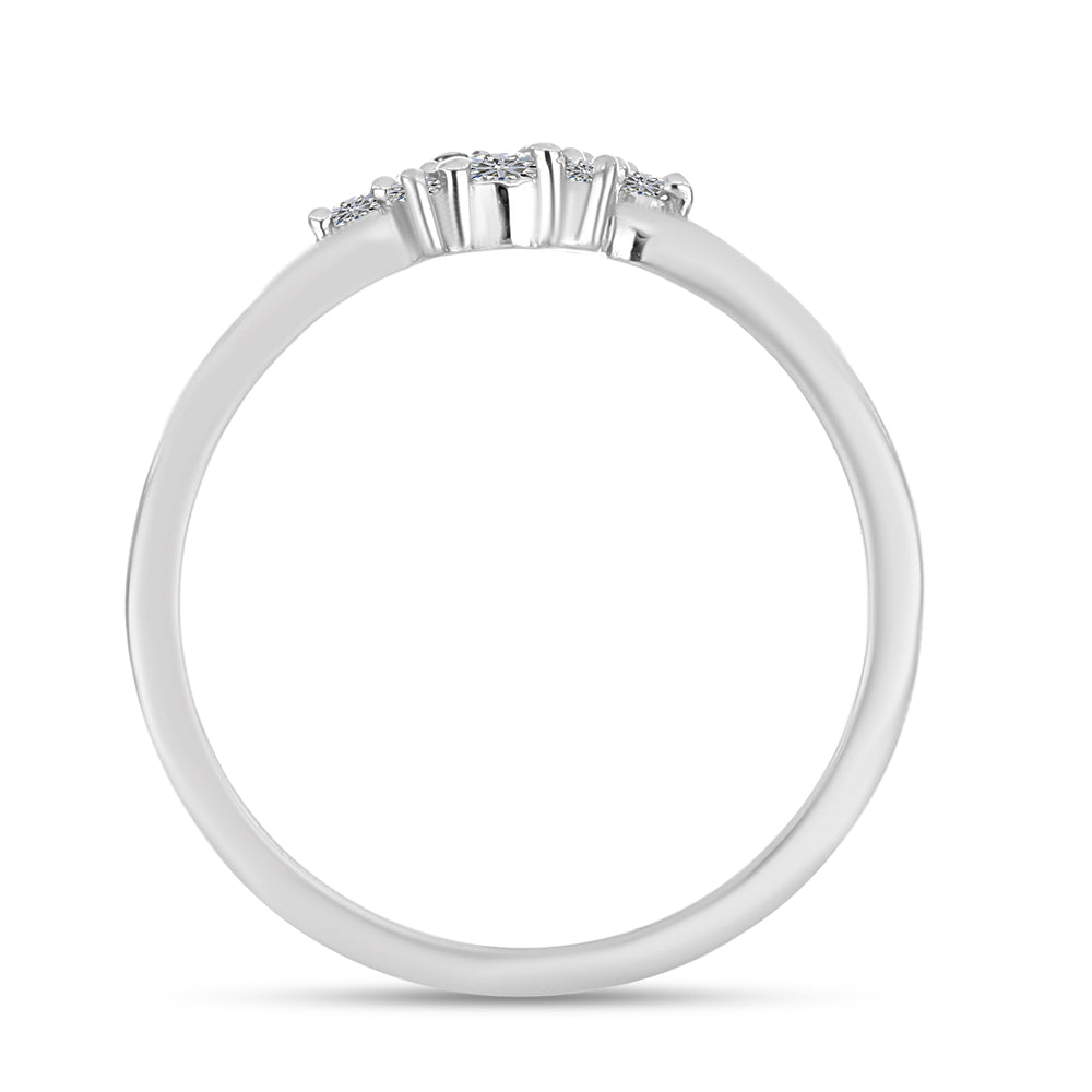 Anillo de Plata con Diamante blanco 2 