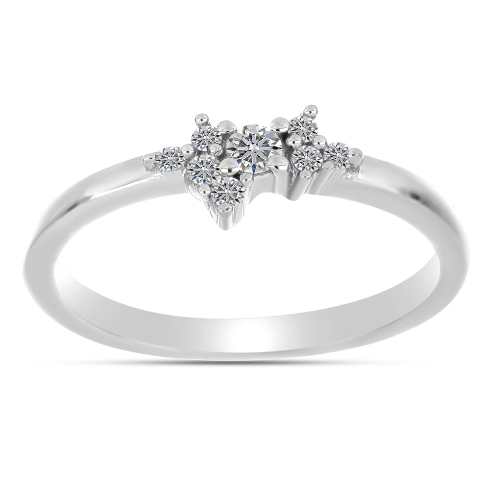 Anillo de Plata con Diamante blanco 3 
