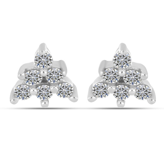 Pendientes de Plata con Diamante blanco