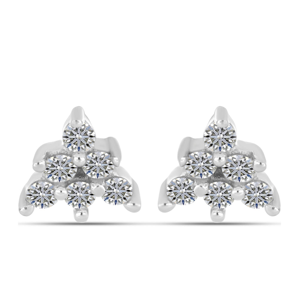 Pendientes de Plata con Diamante blanco