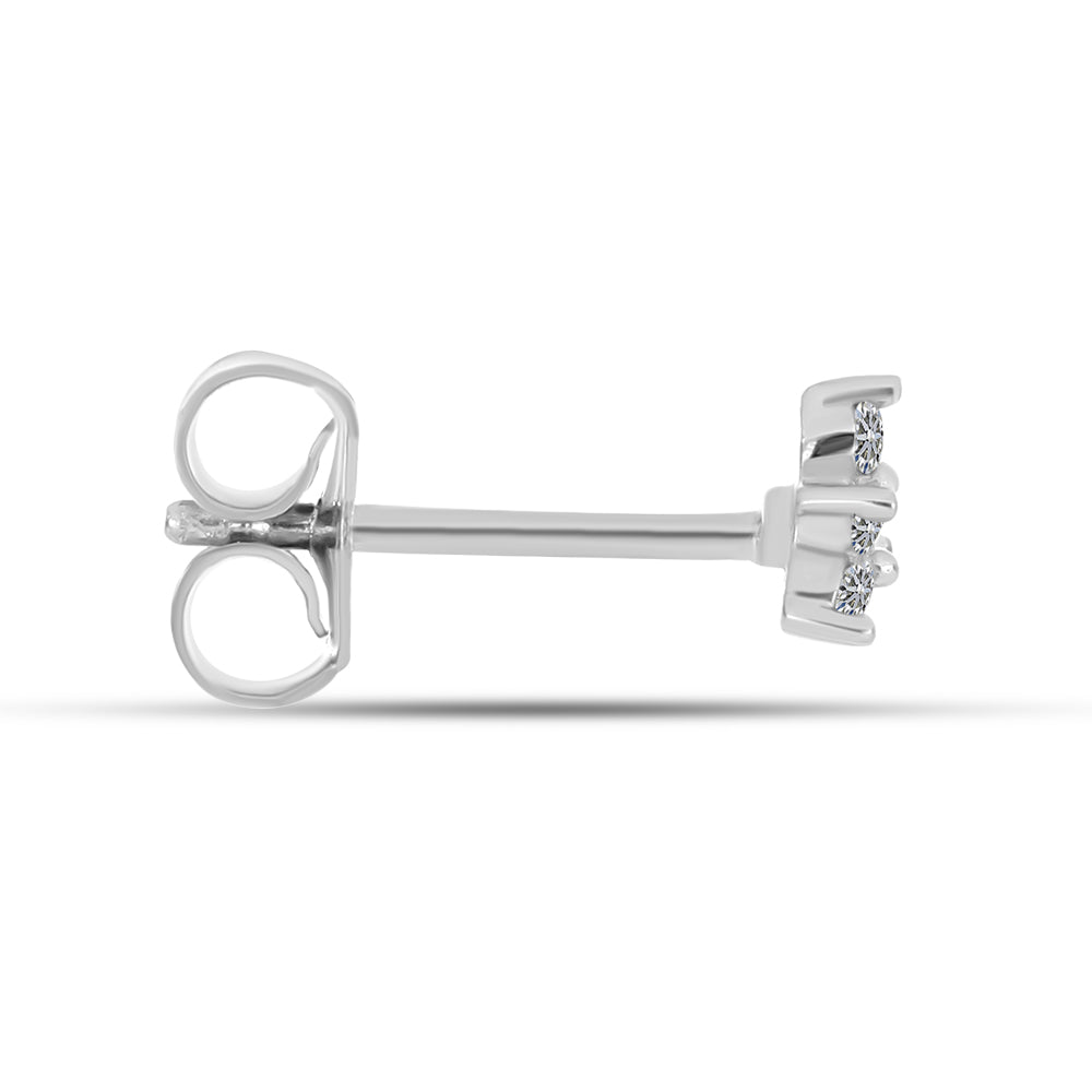 Pendientes de Plata con Diamante blanco