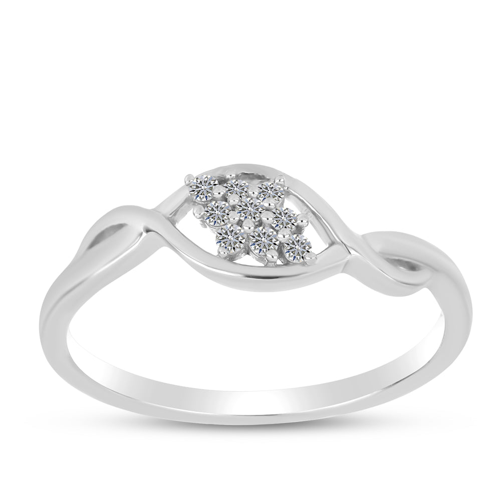 Anillo de Plata con Diamante blanco 3 