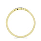 Anillo de Plata Bañada en Oro con Diamante blanco