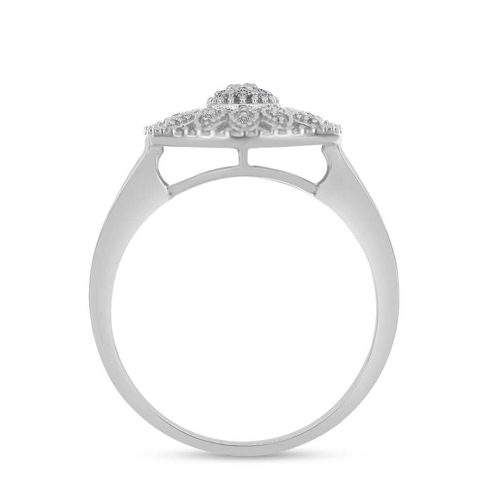 Anillo de Plata con Diamante blanco 2 