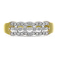 Anillo de Plata Bañada en Oro con Diamante blanco