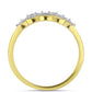 Anillo de Plata Bañada en Oro con Diamante blanco