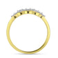 Anillo de Plata Bañada en Oro con Diamante blanco