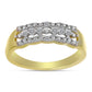 Anillo de Plata Bañada en Oro con Diamante blanco