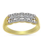 Anillo de Plata Bañada en Oro con Diamante blanco