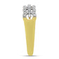 Anillo de Plata Bañada en Oro con Diamante blanco