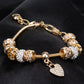 Pulsera de Aleación Bañado en Oro con Cristal Emporia® Blanco