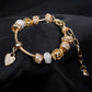 Pulsera de Aleación Bañado en Oro con Cristal Emporia® Blanco