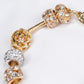 Pulsera de Aleación Bañado en Oro con Cristal Emporia® Blanco