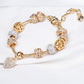 Pulsera de Aleación Bañado en Oro con Cristal Emporia® Blanco