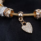 Pulsera de Aleación Bañado en Oro con Cristal Emporia® Blanco