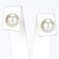 Conjunto de Aleación Bañado en Oro con Perla de cristal y Cristal Emporia® Blanco ( Pendientes )