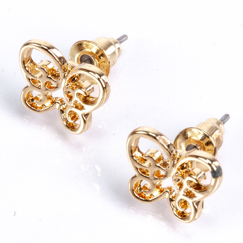 Conjunto de Aleación Bañado en Oro con Perla y Cristal Emporia® Blanco ( Pendientes ) 13 