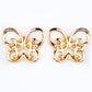 Conjunto de Aleación Bañado en Oro con Perla y Cristal Emporia® Blanco ( Pendientes )