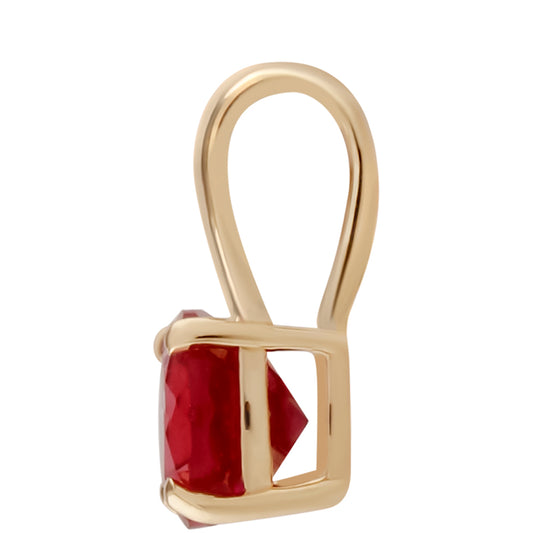 Colgante de Oro 9K con Rubí de Madagascar