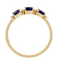 Anillo de Oro 9K con Zafiro de Tailandia y Topacio Blanco