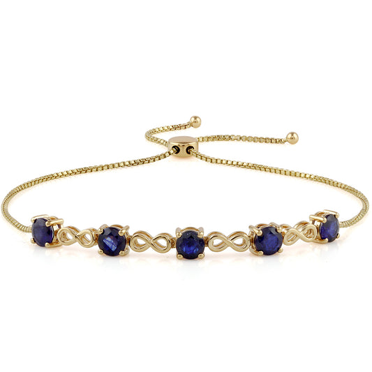 Pulsera de Oro 9K con Zafiro de Tailandia