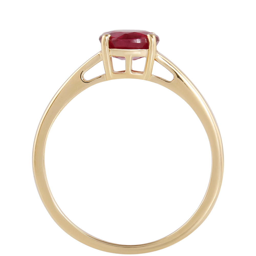 Anillo de Oro 9K con Rubí de Madagascar