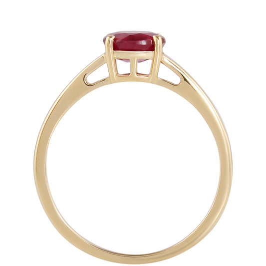 Anillo de Oro 9K con Rubí de Madagascar