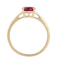 Anillo de Oro 9K con Rubí de Madagascar