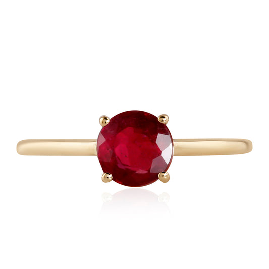 Anillo de Oro 9K con Rubí de Madagascar