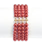 Pulsera de Plata Bañada en Oro con Perla roja de río