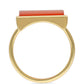 Anillo de Plata Bañada en Oro con Ónice rojo