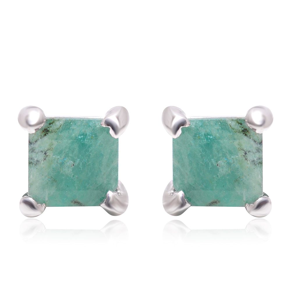 Pendientes de Plata con Esmeralda de Brasil 1 