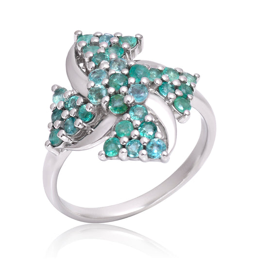 Anillo de Plata con Esmeralda de Brasil