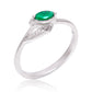 Anillo de Plata con Esmeralda de Brasil y Topacio Blanco