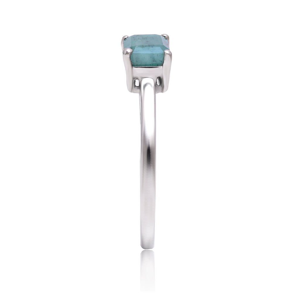 Anillo de Plata con Esmeralda de Brasil 3 