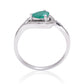 Anillo de Plata con Esmeralda de Brasil y Topacio Blanco