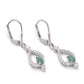 Pendientes de Plata con Esmeralda de Brasil y Topacio Blanco
