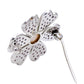 Broche de Plata con Amatista de Marruecos y Perla blanca de agua dulce