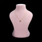 Collar de Plata Bañada en Oro con Rubí de Madagascar y Topacio Blanco