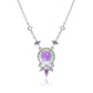 Collar de Plata con Amatista de Marruecos y Topacio Blanco