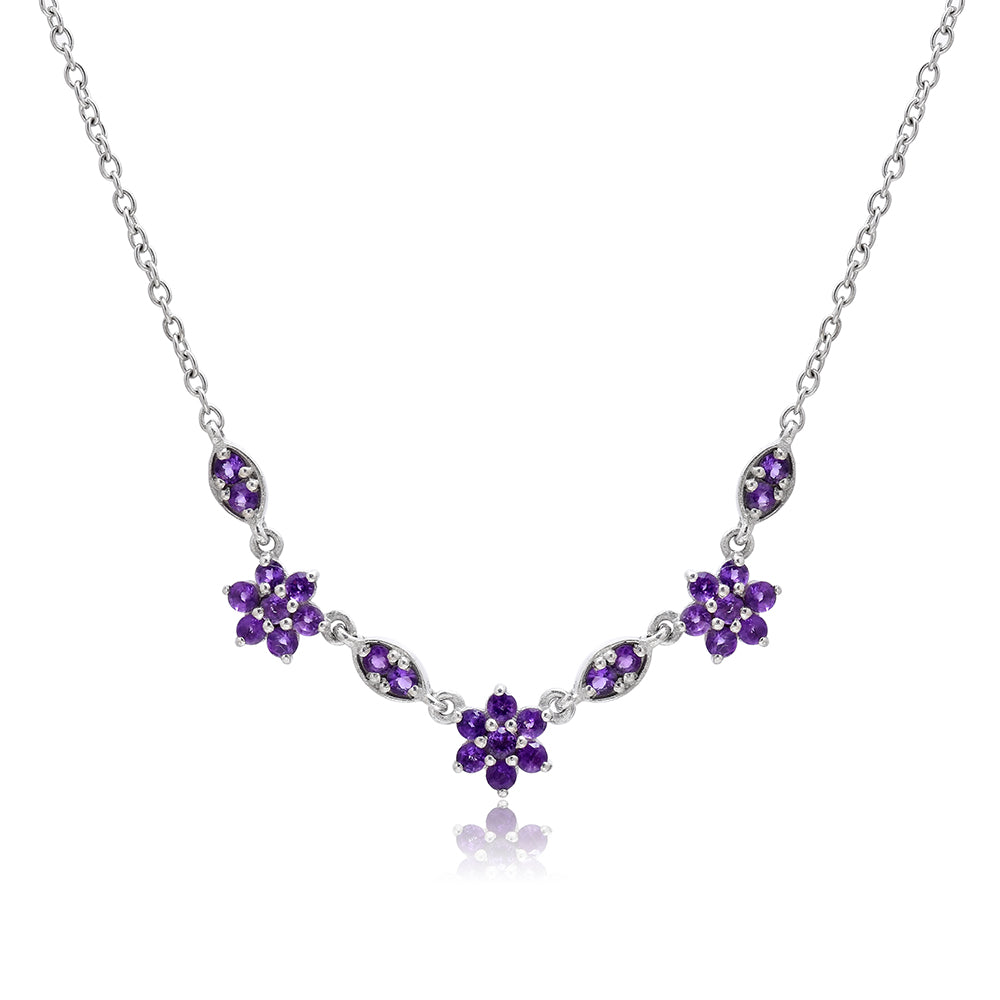Collar de Plata con Amatista de Marruecos