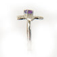 Anillo de Plata con Amatista de Marruecos y Topacio Blanco