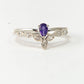 Conjunto de Plata con Amatista de Marruecos y Topacio Blanco ( Anillo )