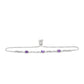 Pulsera de Plata con Amatista de Marruecos y Topacio Blanco
