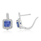 Pendientes de Plata con Tanzanita AAA y Topacio Blanco
