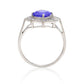Anillo de Plata con Tanzanita AAA y Topacio Blanco