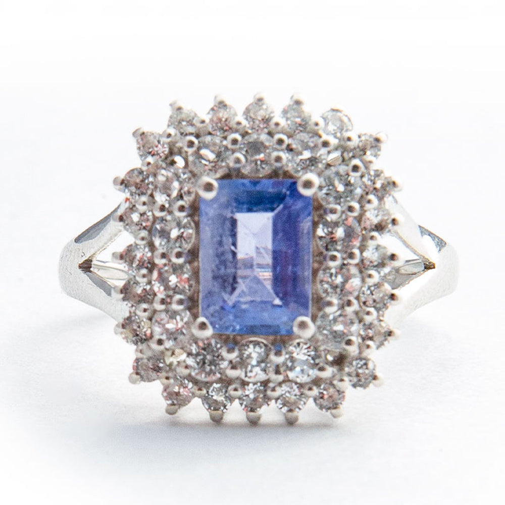 Anillo de Plata con Tanzanita AAA